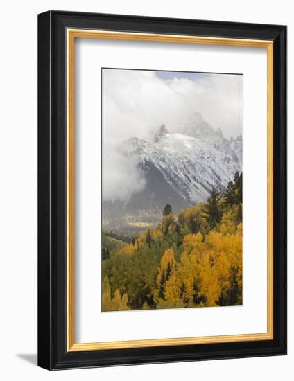 Colorado, Sneffels Range. Snow Clouds over Mt Sneffels at Sunset-Don Grall-Framed Photographic Print