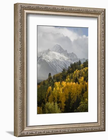 Colorado, Sneffels Range. Snow Clouds over Mt Sneffels at Sunset-Don Grall-Framed Photographic Print