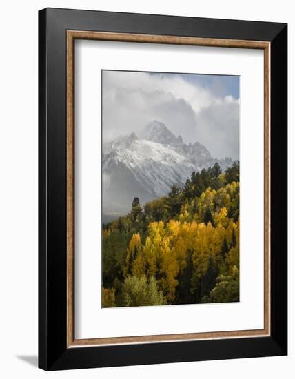 Colorado, Sneffels Range. Snow Clouds over Mt Sneffels at Sunset-Don Grall-Framed Photographic Print