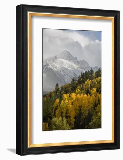 Colorado, Sneffels Range. Snow Clouds over Mt Sneffels at Sunset-Don Grall-Framed Photographic Print