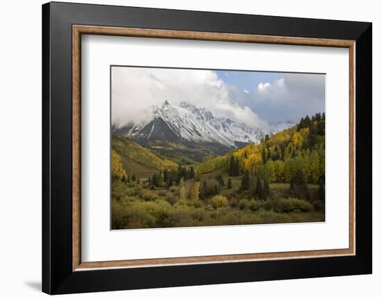 Colorado, Sneffels Range. Snow Clouds over Mt Sneffels at Sunset-Don Grall-Framed Photographic Print