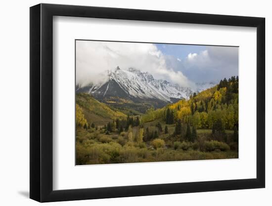 Colorado, Sneffels Range. Snow Clouds over Mt Sneffels at Sunset-Don Grall-Framed Photographic Print