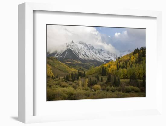 Colorado, Sneffels Range. Snow Clouds over Mt Sneffels at Sunset-Don Grall-Framed Photographic Print