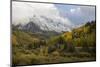 Colorado, Sneffels Range. Snow Clouds over Mt Sneffels at Sunset-Don Grall-Mounted Photographic Print