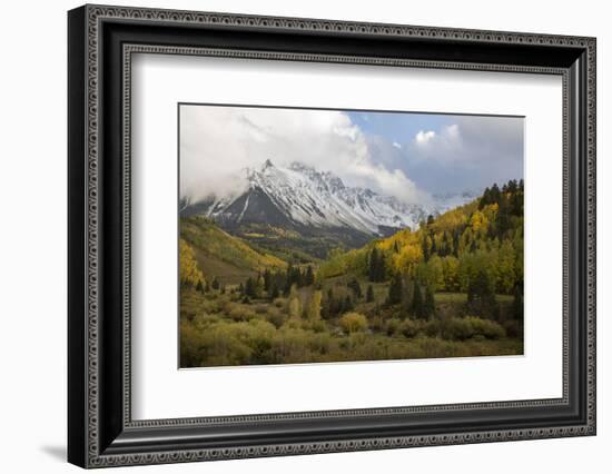 Colorado, Sneffels Range. Snow Clouds over Mt Sneffels at Sunset-Don Grall-Framed Photographic Print