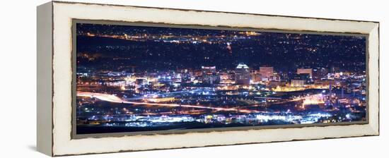 Colorado Springs at Night-duallogic-Framed Premier Image Canvas