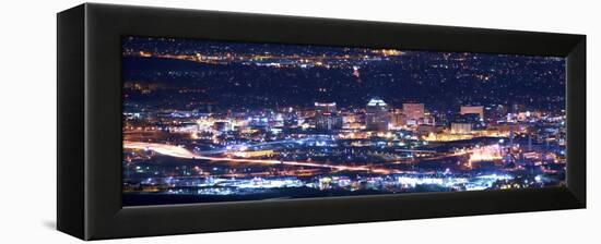 Colorado Springs at Night-duallogic-Framed Premier Image Canvas