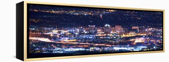 Colorado Springs at Night-duallogic-Framed Premier Image Canvas