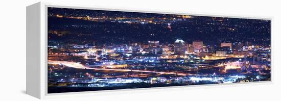 Colorado Springs at Night-duallogic-Framed Premier Image Canvas