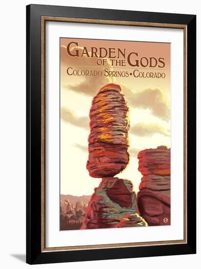 Colorado Springs, Colorado - Garden of the Gods, Balanced Rock-Lantern Press-Framed Art Print