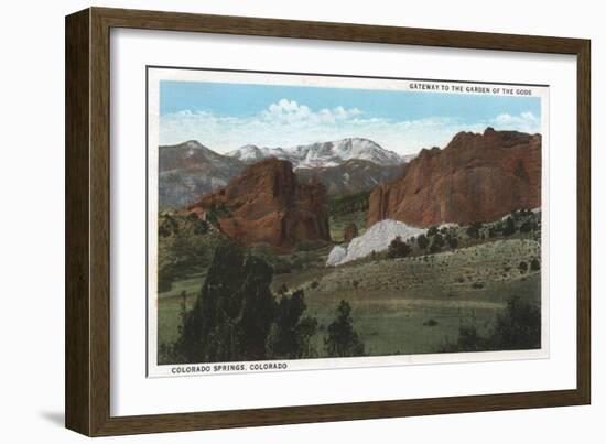 Colorado Springs, Colorado - Gateway to the Garden of the Gods-Lantern Press-Framed Premium Giclee Print