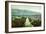 Colorado Springs, Colorado - Panoramic View of Town with Pikes Peak-Lantern Press-Framed Art Print