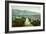 Colorado Springs, Colorado - Panoramic View of Town with Pikes Peak-Lantern Press-Framed Art Print