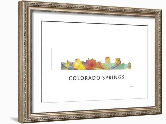 Colorado Springs Colorado Skyline-Marlene Watson-Framed Giclee Print