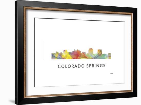 Colorado Springs Colorado Skyline-Marlene Watson-Framed Giclee Print