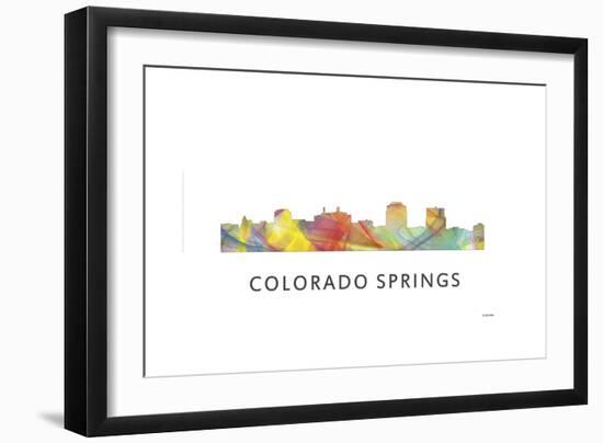 Colorado Springs Colorado Skyline-Marlene Watson-Framed Giclee Print