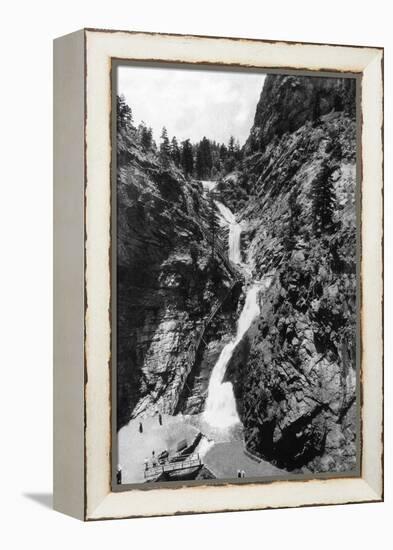 Colorado Springs, Colorado - View of Seven Falls in the South Cheyenne Canyon, c.1951-Lantern Press-Framed Stretched Canvas