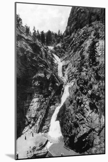 Colorado Springs, Colorado - View of Seven Falls in the South Cheyenne Canyon, c.1951-Lantern Press-Mounted Art Print