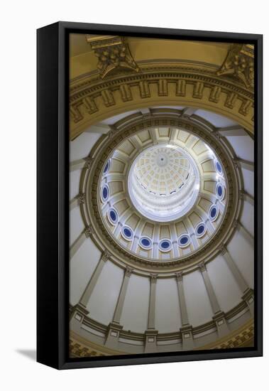 Colorado State Capitol Building, Denver, Colorado, USA-Walter Bibikow-Framed Premier Image Canvas