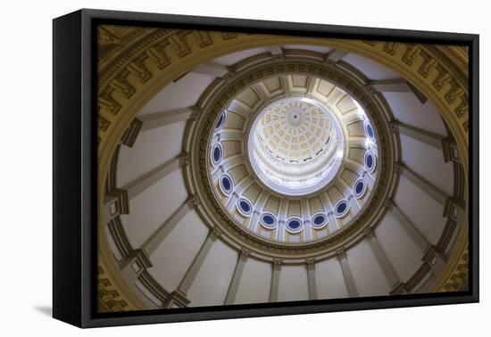 Colorado State Capitol Building, Denver, Colorado, USA-Walter Bibikow-Framed Premier Image Canvas