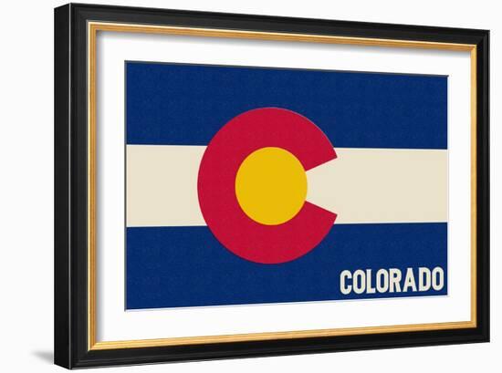 Colorado State Flag-Lantern Press-Framed Art Print