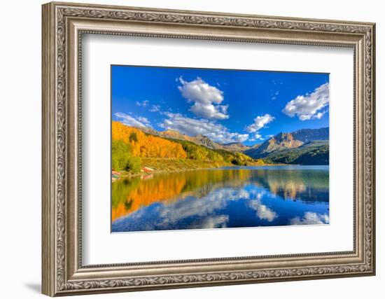 Colorado, Telluride, Trout Lake. Fall Sunset on Lake-Jaynes Gallery-Framed Photographic Print