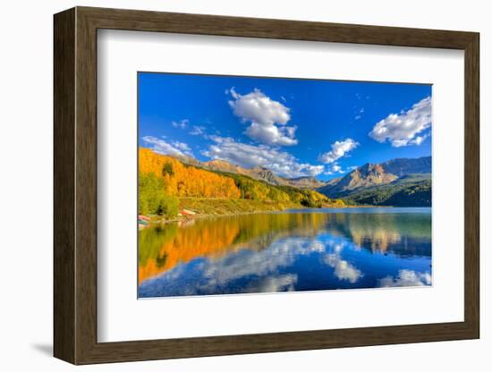 Colorado, Telluride, Trout Lake. Fall Sunset on Lake-Jaynes Gallery-Framed Photographic Print