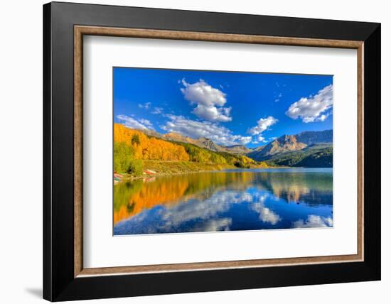 Colorado, Telluride, Trout Lake. Fall Sunset on Lake-Jaynes Gallery-Framed Photographic Print