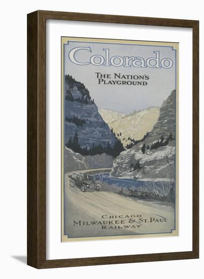 Colorado - The Nation's Playground-Lantern Press-Framed Art Print