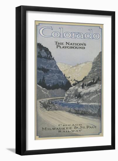 Colorado - The Nation's Playground-Lantern Press-Framed Art Print