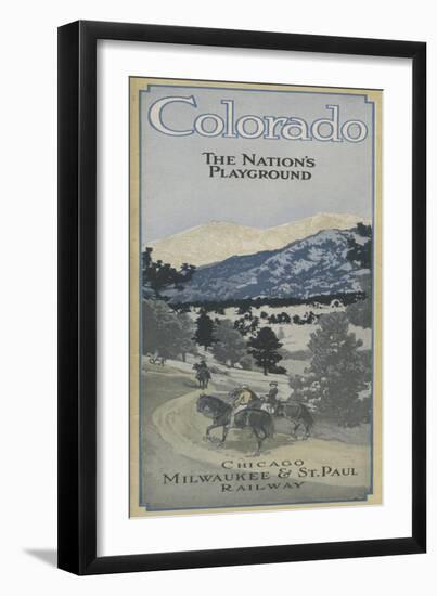 Colorado - The Nation's Playground-Lantern Press-Framed Art Print
