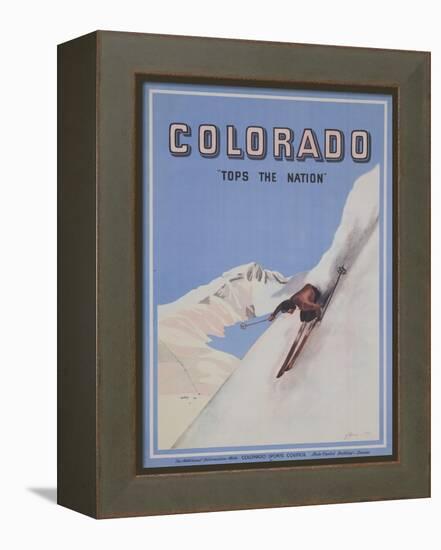 Colorado Tops the Nation Travel Poster-null-Framed Premier Image Canvas