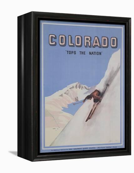 Colorado Tops the Nation Travel Poster-null-Framed Premier Image Canvas