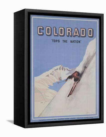 Colorado Tops the Nation Travel Poster-null-Framed Premier Image Canvas