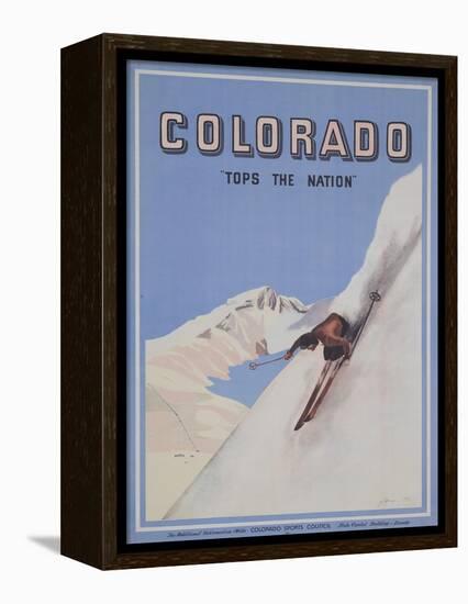 Colorado Tops the Nation Travel Poster-null-Framed Premier Image Canvas