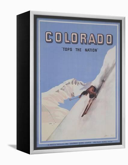 Colorado Tops the Nation Travel Poster-null-Framed Premier Image Canvas