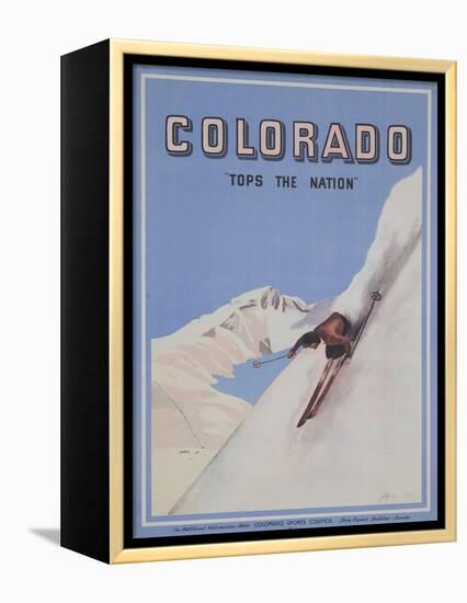 Colorado Tops the Nation Travel Poster-null-Framed Premier Image Canvas