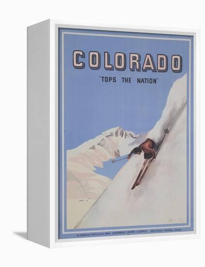 Colorado Tops the Nation Travel Poster-null-Framed Premier Image Canvas