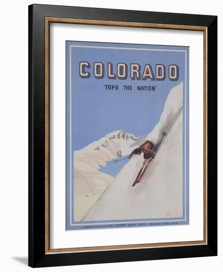 Colorado Tops the Nation Travel Poster-null-Framed Giclee Print