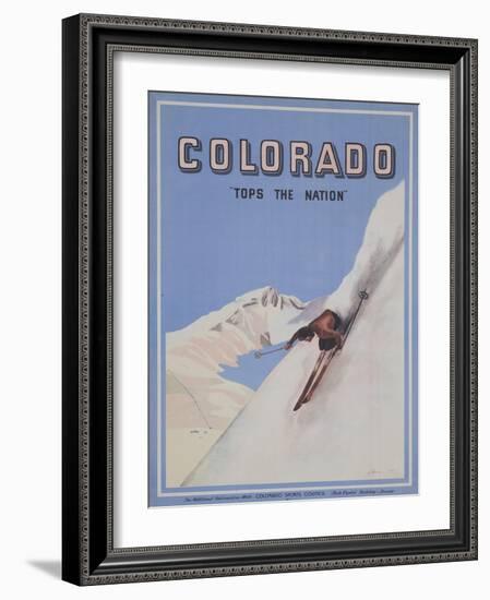 Colorado Tops the Nation Travel Poster-null-Framed Giclee Print