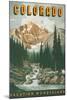 Colorado Travel Poster-null-Mounted Premium Giclee Print