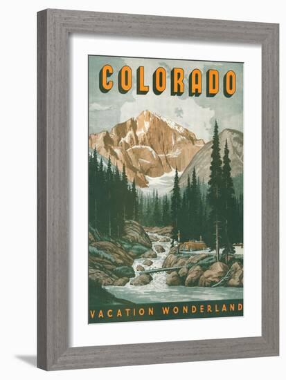 Colorado Travel Poster-null-Framed Premium Giclee Print