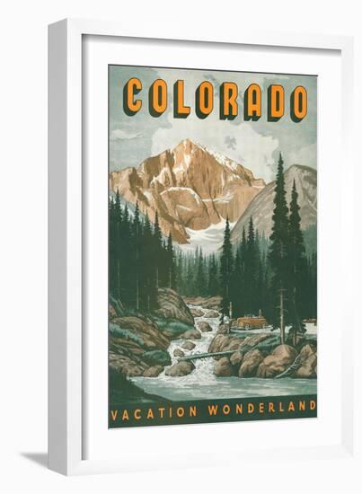 Colorado Travel Poster-null-Framed Premium Giclee Print