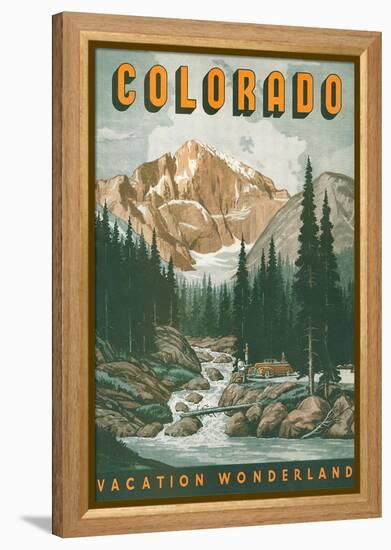 Colorado Travel Poster-null-Framed Stretched Canvas