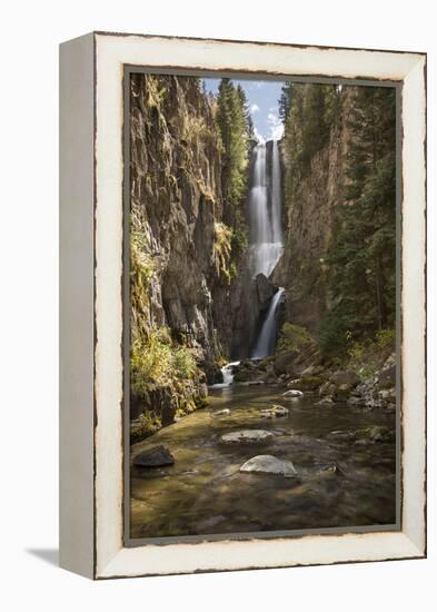 Colorado, Uncompahgre National Forest. Hidden Waterfall and Stream-Jaynes Gallery-Framed Premier Image Canvas