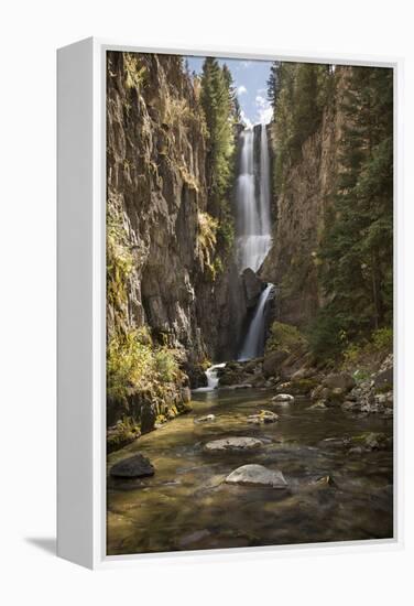 Colorado, Uncompahgre National Forest. Hidden Waterfall and Stream-Jaynes Gallery-Framed Premier Image Canvas