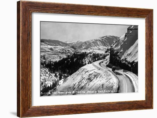 Colorado - View along Highway between Basalt and Aspen-Lantern Press-Framed Art Print