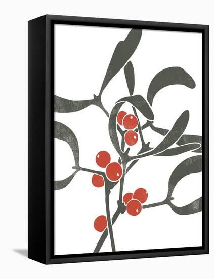 Colorblock Berry Branch III-Emma Scarvey-Framed Stretched Canvas