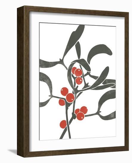 Colorblock Berry Branch III-Emma Scarvey-Framed Art Print