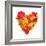 Colored Autumn Leaves In Heart Shape Isolated On White Background-Jag_cz-Framed Art Print